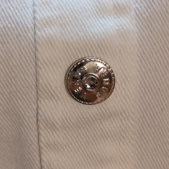 Venus women's white denim summer dress sleeveless zip up size 8 - Picture 3 of 8